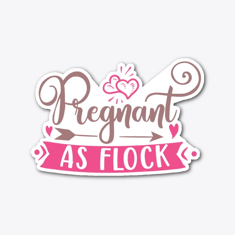 Pregnant As Flock Funny Flamingo T-Shirt