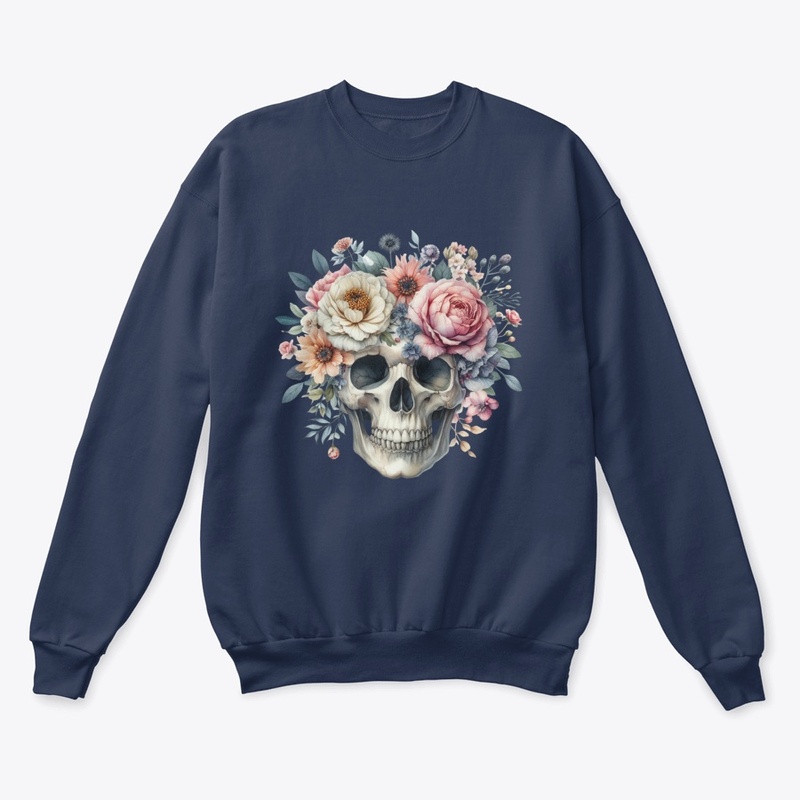 Peonies Skull