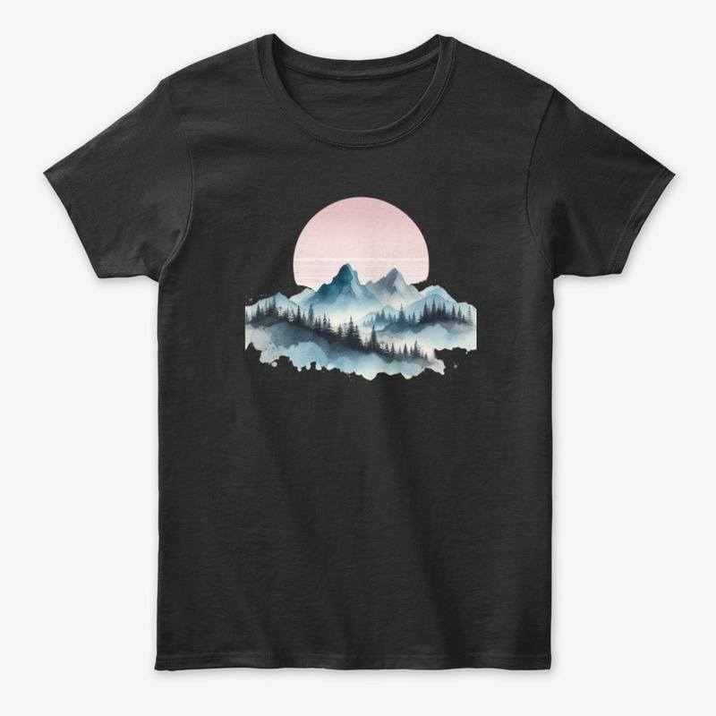 Sun and Mountains T-Shirt Design 