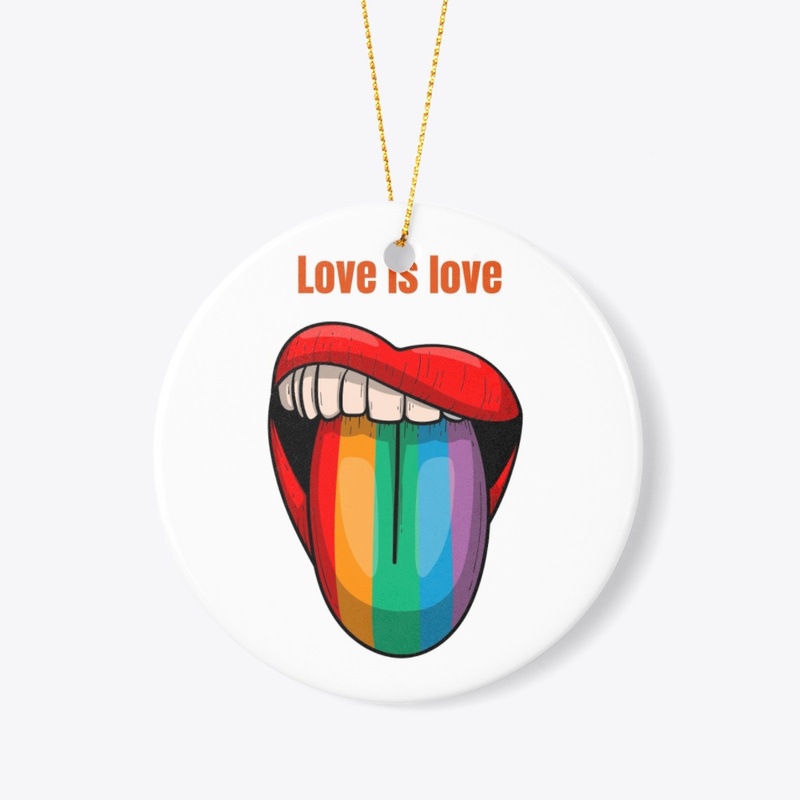 Love is Colorful Graphic Black T-Shirt