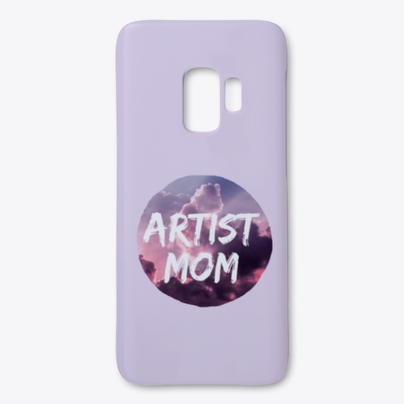 Artist Mom in Circular Sky Background