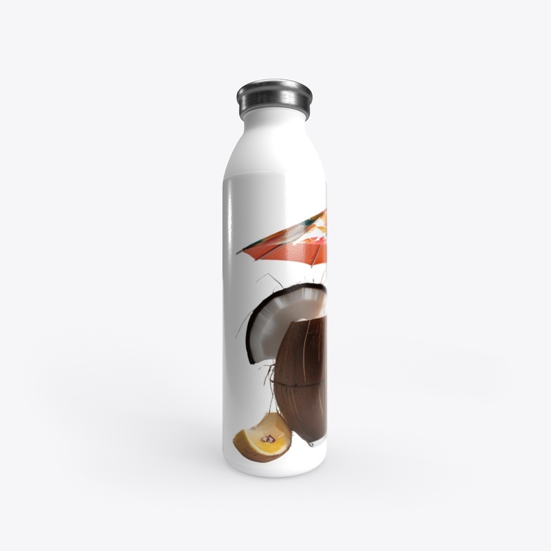 Coconut drink with umbrella 