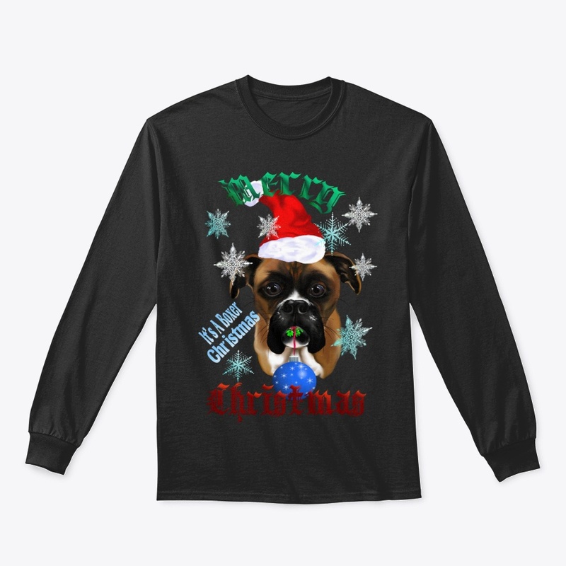 Wonderful-Christmas Boxer Dog Slim Fit 