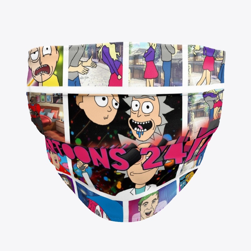 Cartoons 24/7  face mask 