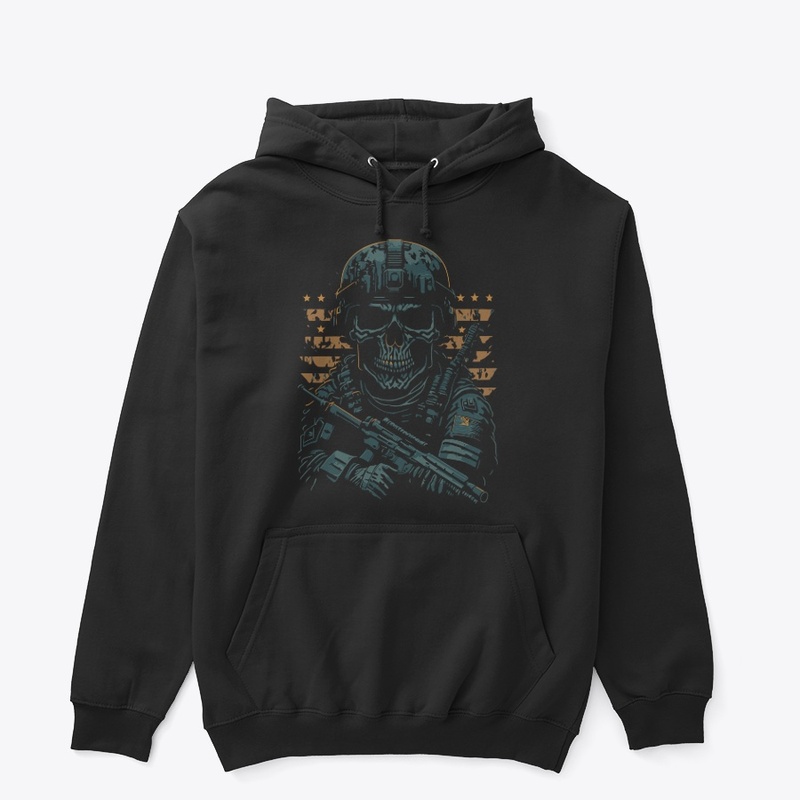 Military Skull and Rifles Design