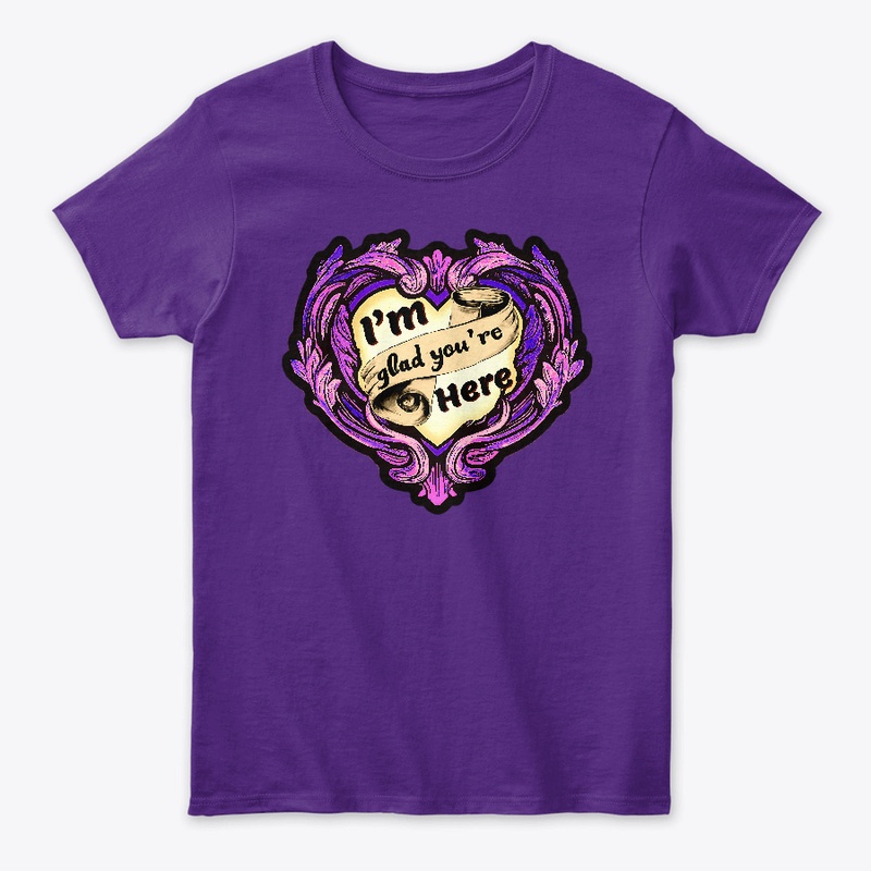 Baroque Heart ultraviolet womens tee
