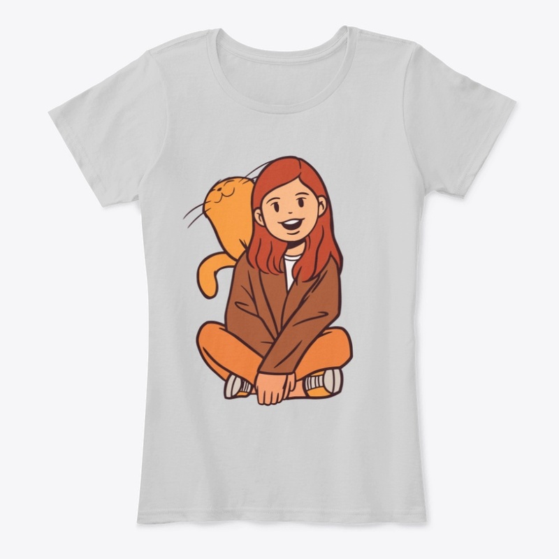 Girl With Kitten T-shirt