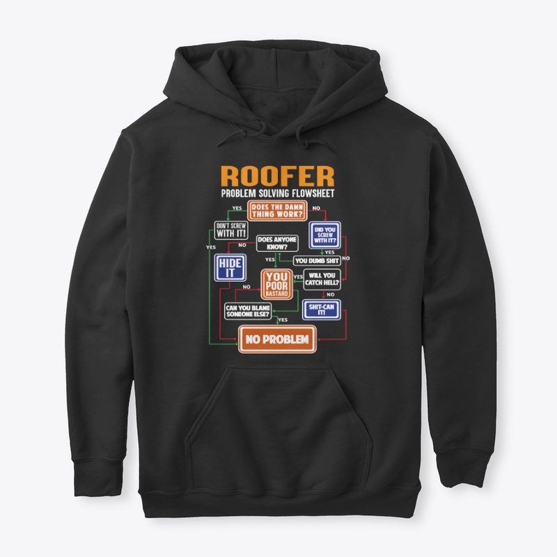 Funny Roofer Gift Solving Flowsheet