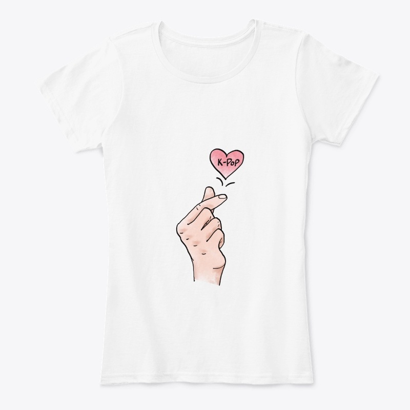 I heart Kpop. Korean finger heart