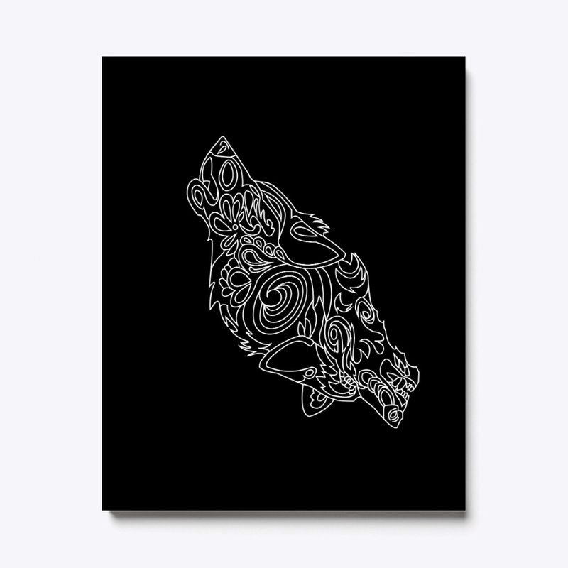 Wolf minimal art