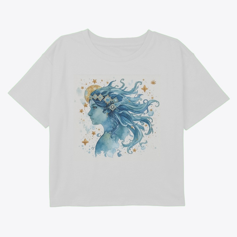 Aquarius in Blue Watercolors