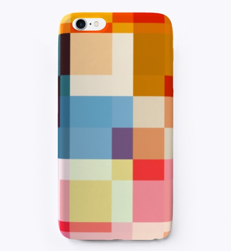 Abstract Pixel Patchwork Pattern Art