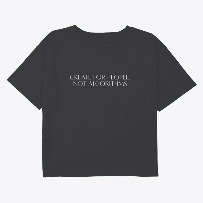 People Not Algorithms Cropped Tee