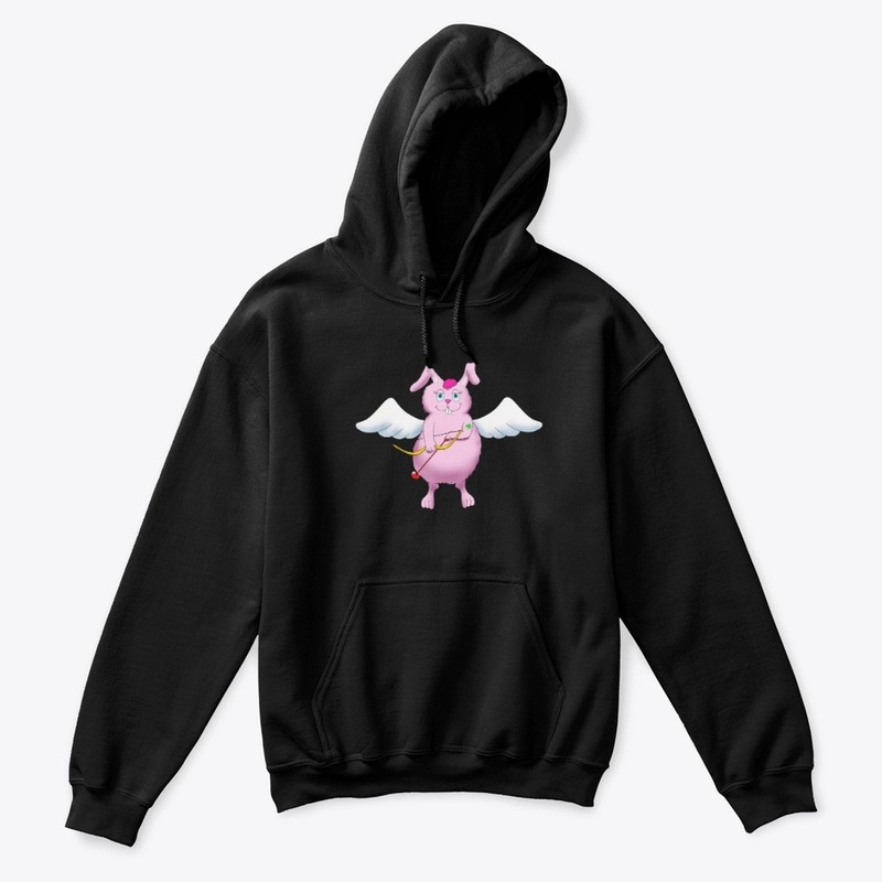 Pink Fluff Easter Bunny Cupid 