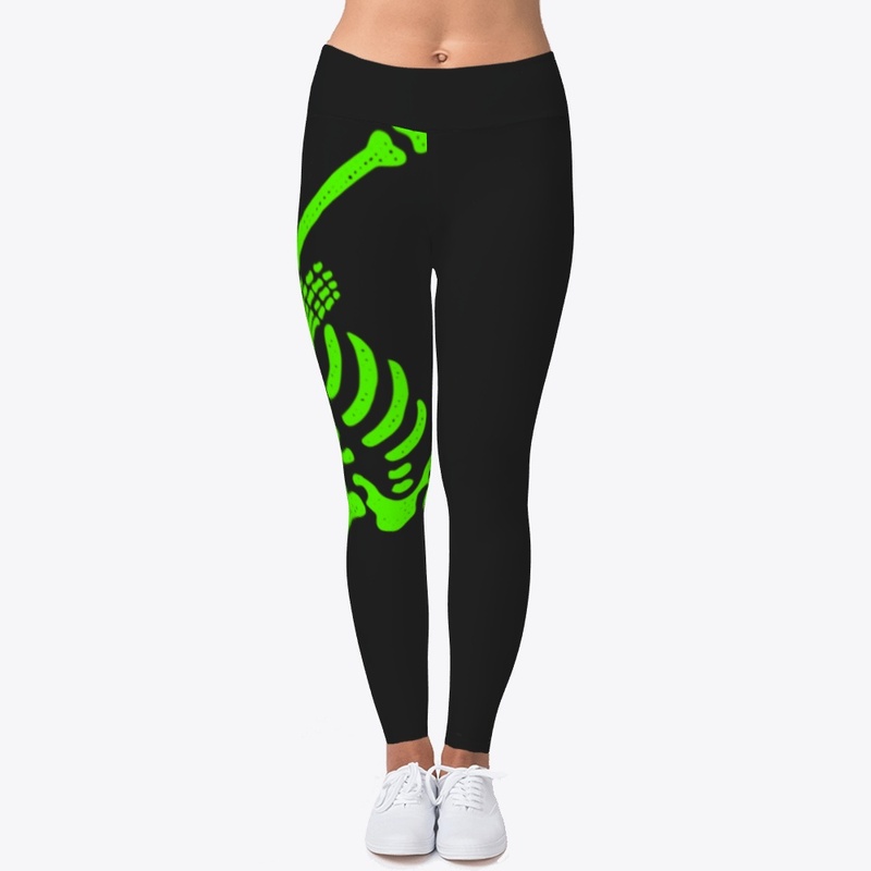 Halloween Dabbing Skeleton Green Slim 