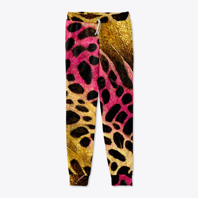 Pink and Gold Animal Print Design 