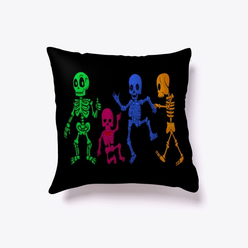 skeleton family happy halloween daY
