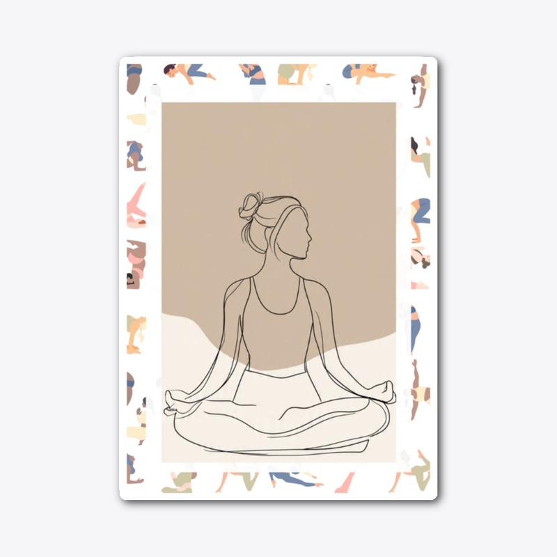 Yoga Pose Line Art