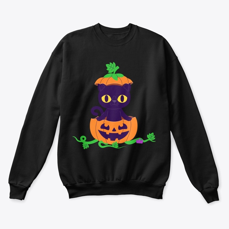 The halloween cat illustration