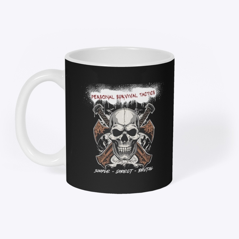Personal Survival Tactics Skull Mug