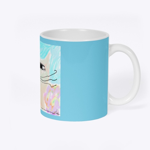 Cat 58 By Brad Nack Pastel Blue T-Shirt Back