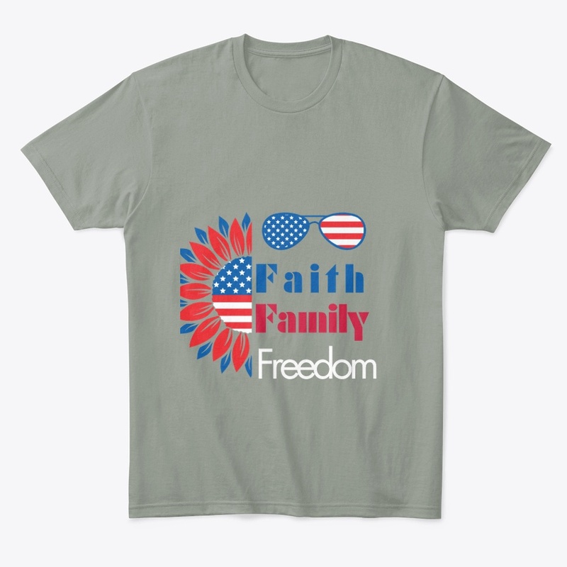 4th July Faith Family Freedom Graphic
