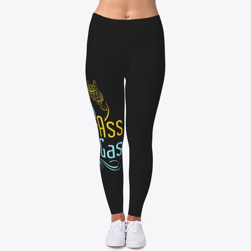 Burn Ass Not Gas Funny Gym Leggings