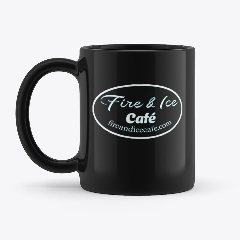 Fire and Ice Cafe black mug 