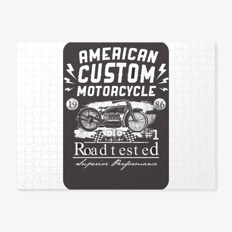Retro sign of custom motorcycles