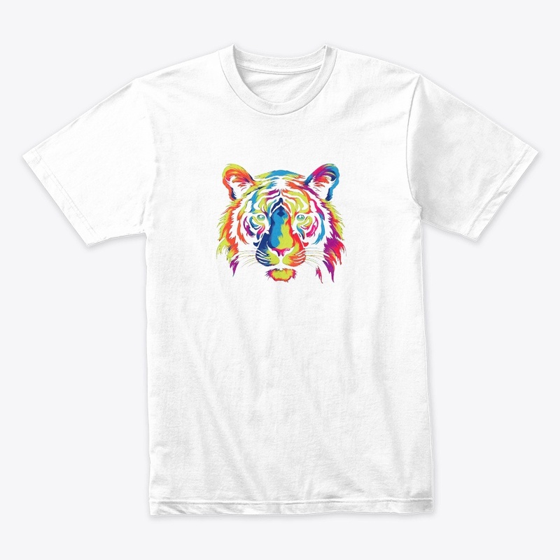 Roar style : White Tiger Face Tee shirt