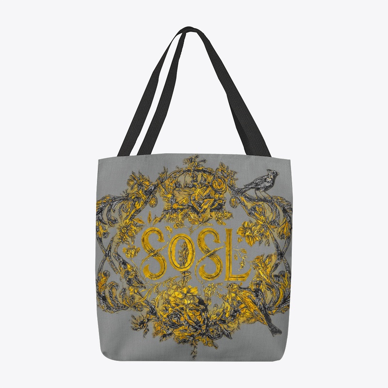 SOSL Toile tote in gilded pewter