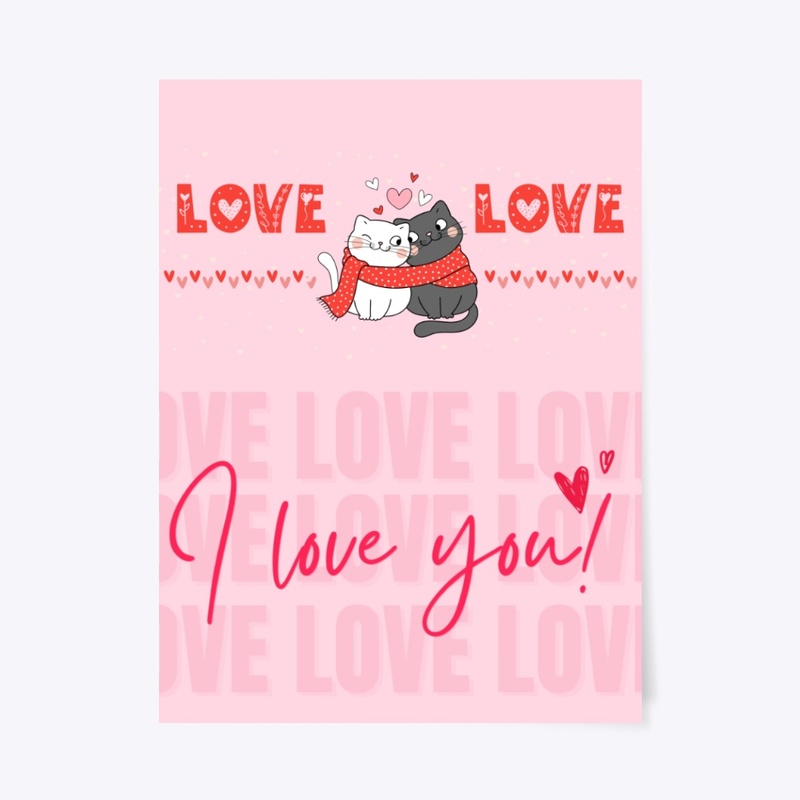 Cuddling Kittens Valentine