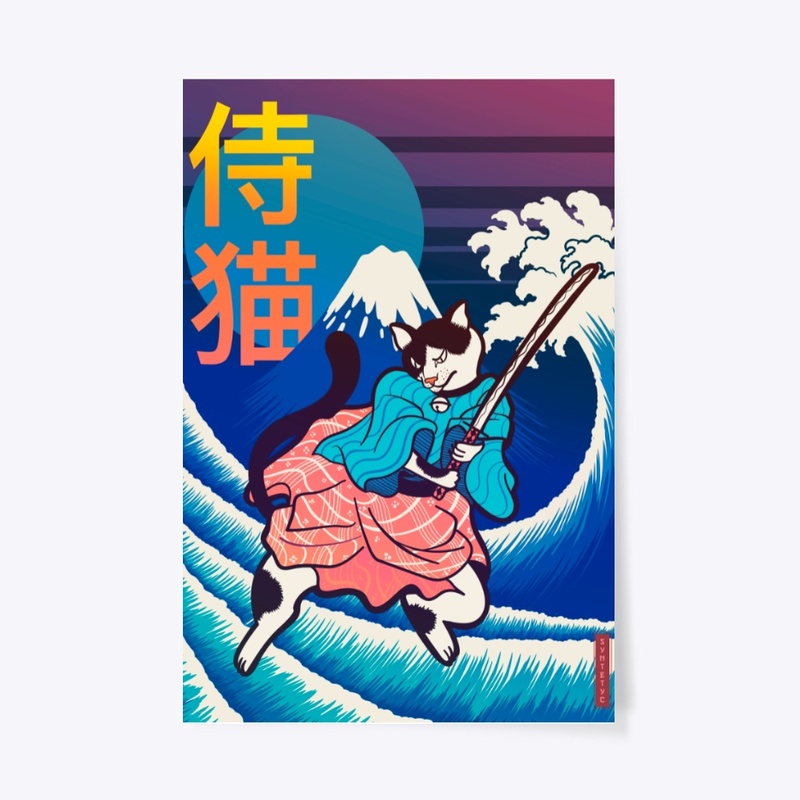 Cyber samurai cat