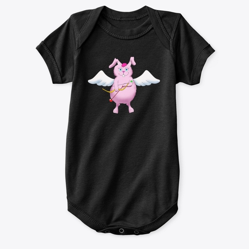 Pink Fluff Easter Bunny Cupid 