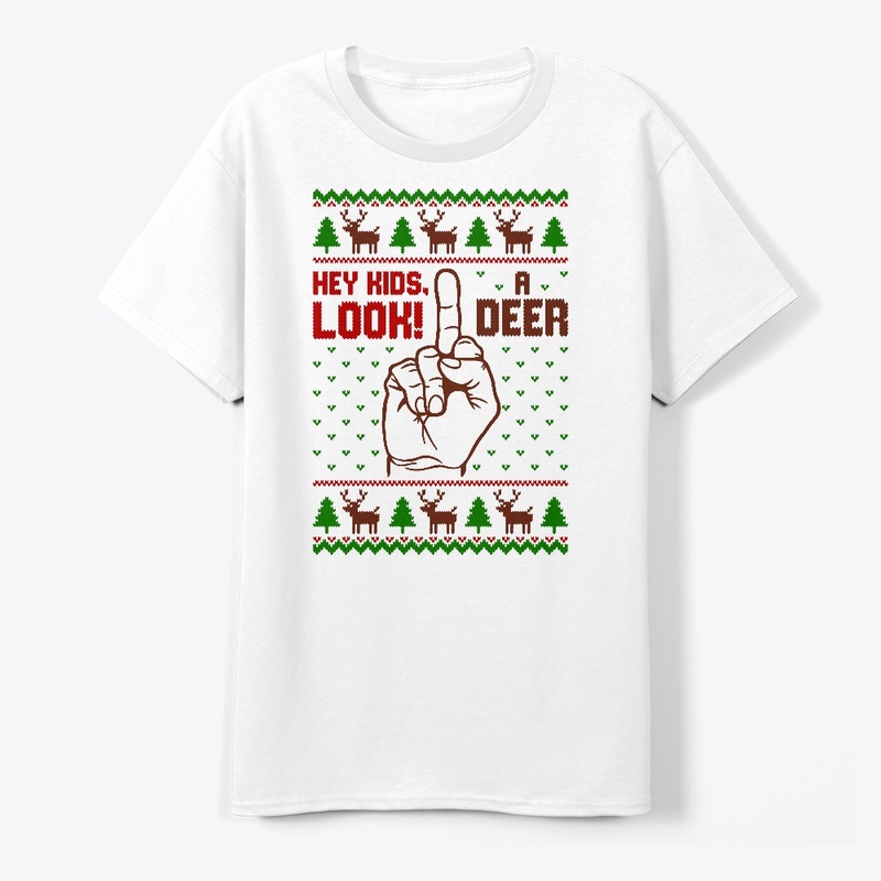 hey kids look a deer ugly sweater