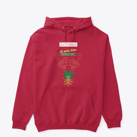 Je Suis Bien  ! Les T Chakras   Ancrage  Red T-Shirt Front