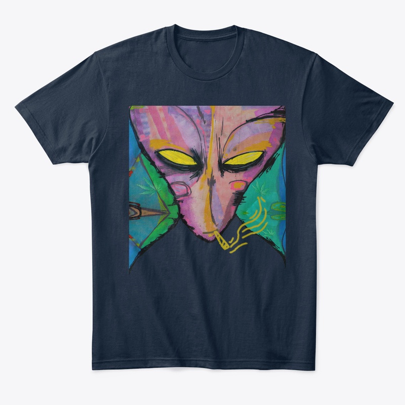 Smoking Alien T-shirt 