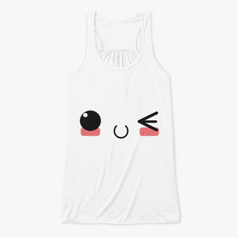 Kawaii japanese anime face design: lucky
