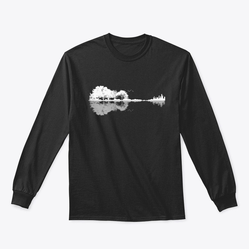 Guitar Water Reflections Line