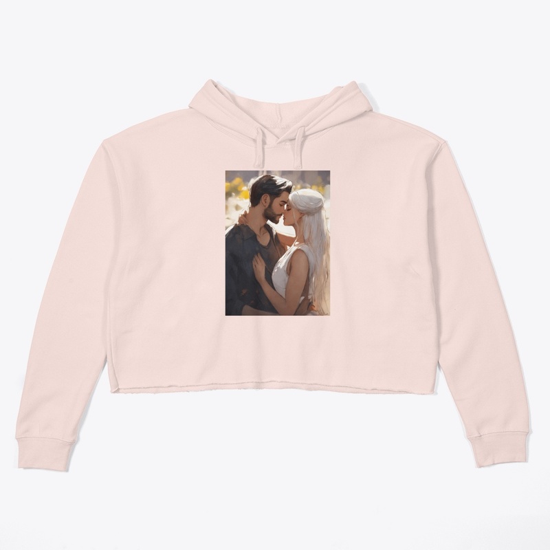 Printed crop hoodie 