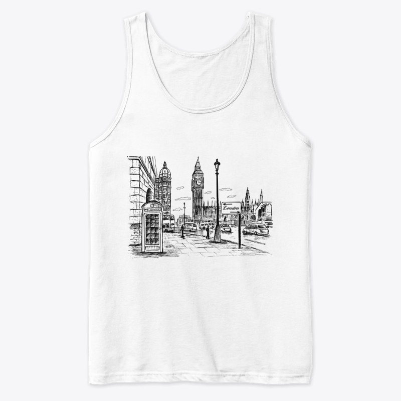 London Telephone Boot Tank Top