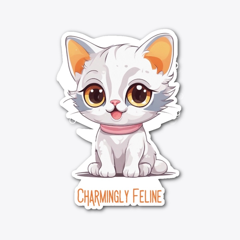 Cute White Kitten with Big Eyes