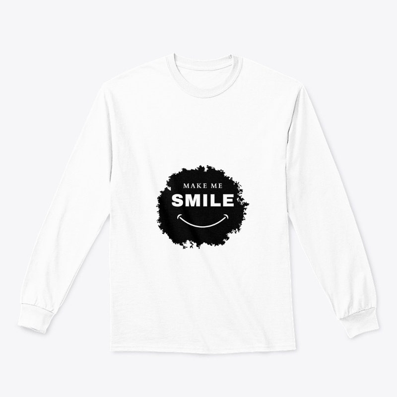 Black Simple Make Me Smile T Shirt