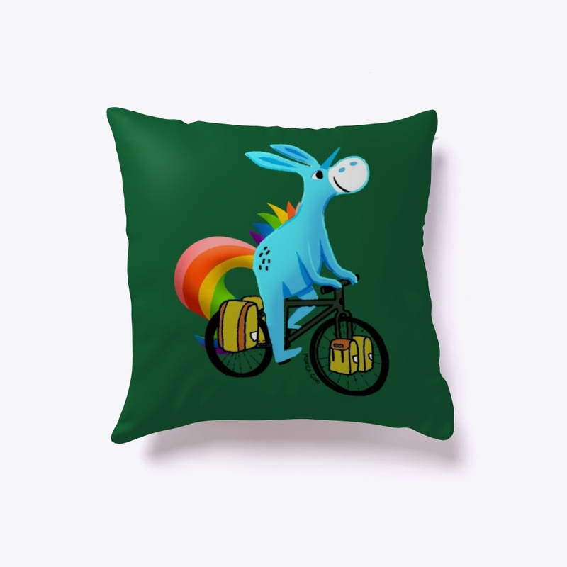 bike traveling Unicorn Donkey  