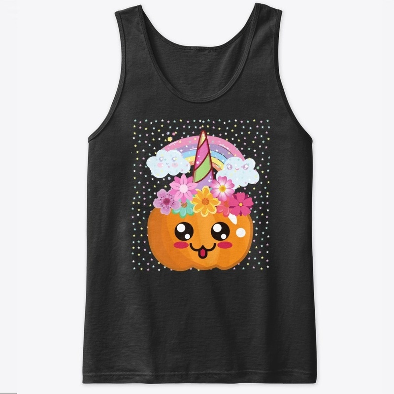 Cute Halloween Pumpkin Unicorn Rainbow