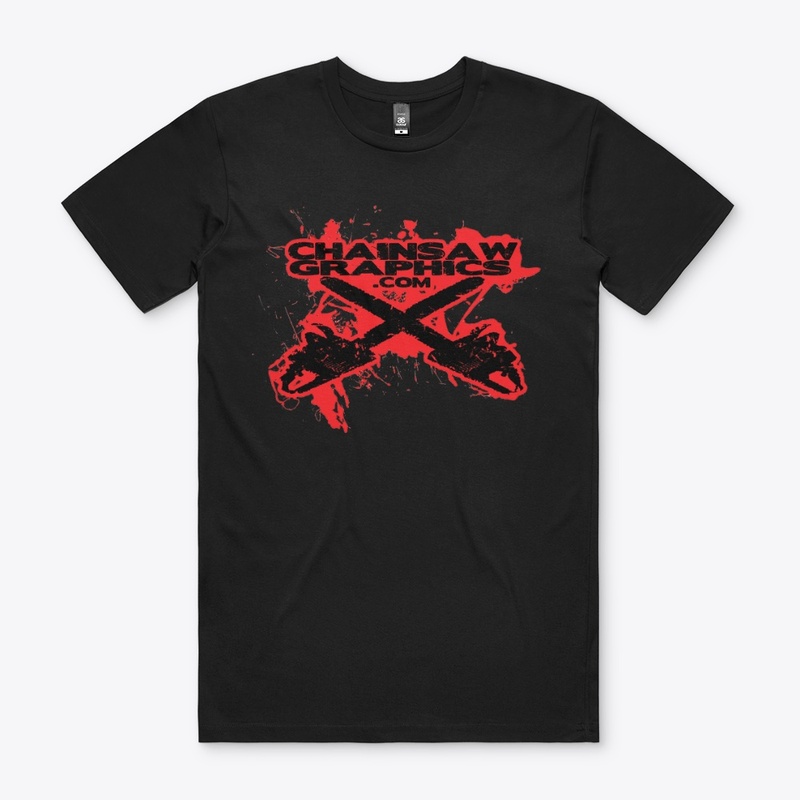 Chainsaw Graphics Splatter logo