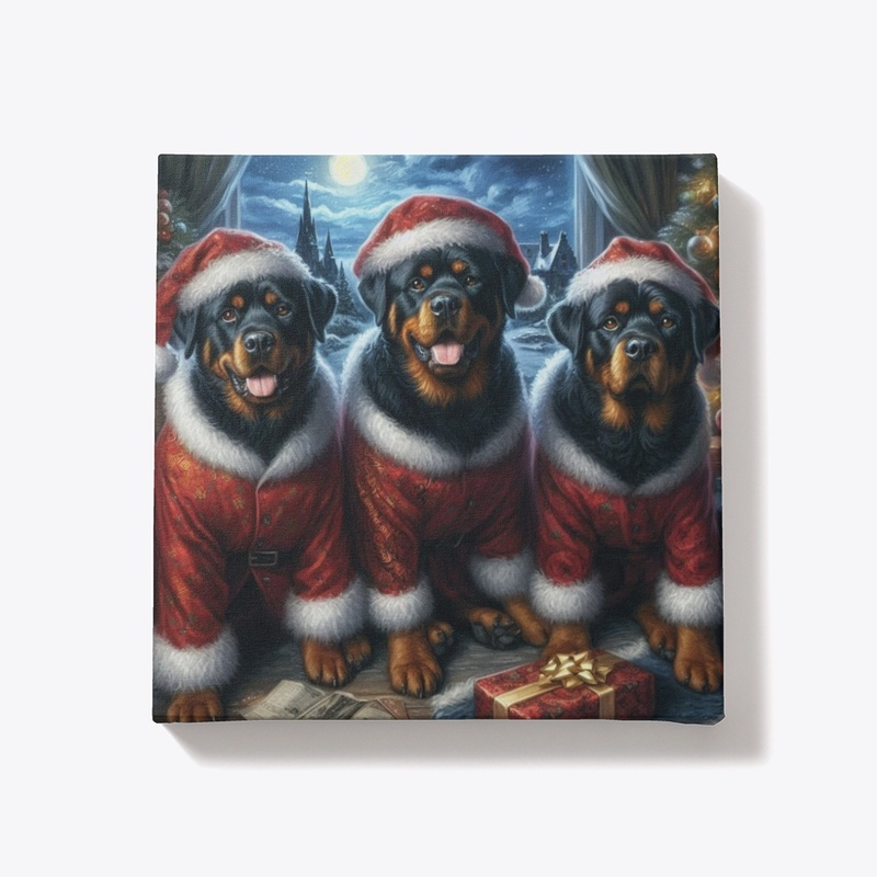 Rottweilers Christmas Eve