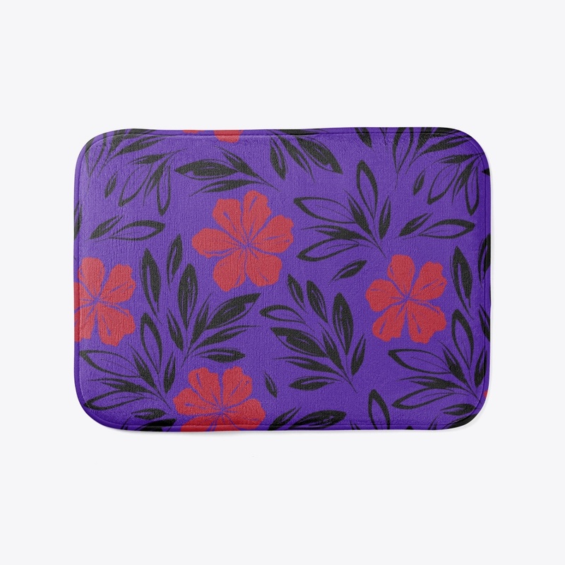 Black and Red Floral