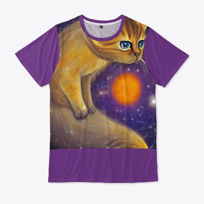 A funny cat in space