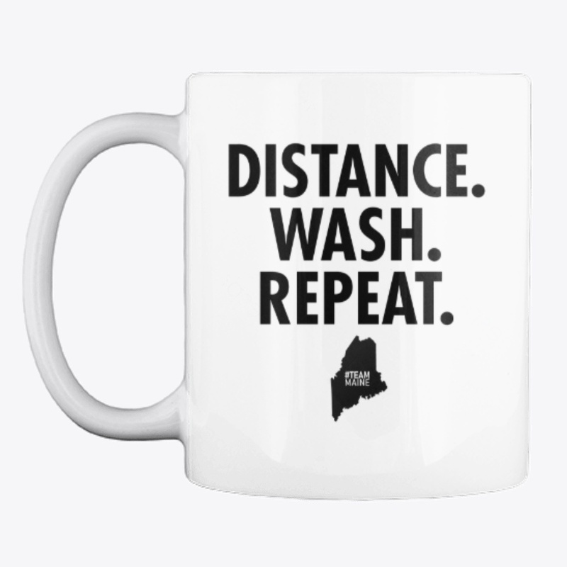 Team Maine - Distance, Wash, Repeat (Black)